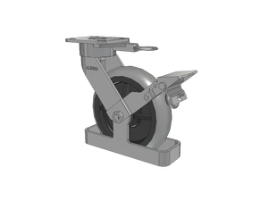 Albion 28XR08228SLFBKTO 8" x 2" Rubber Ergonomic Caster w/ Brake – CasterHQ
