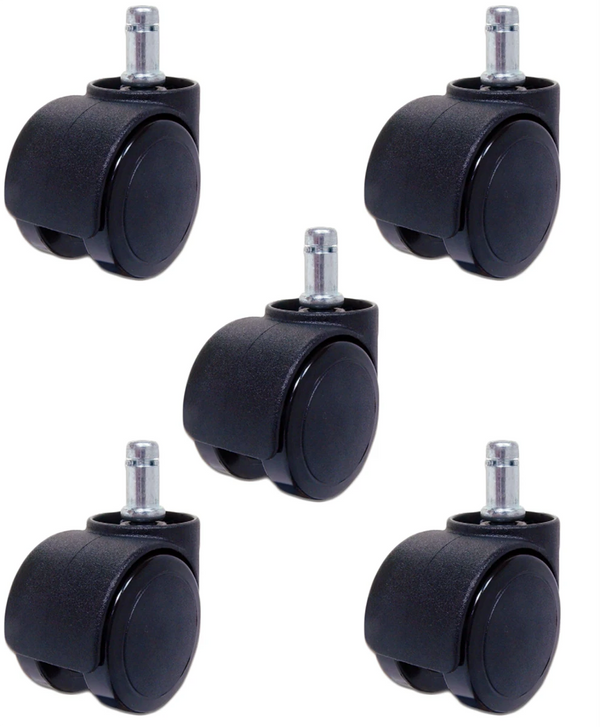 75mm (3") Office Chair Caster Set of 5 - 750 lbs Capacity Per Set of 5 CasterHQ