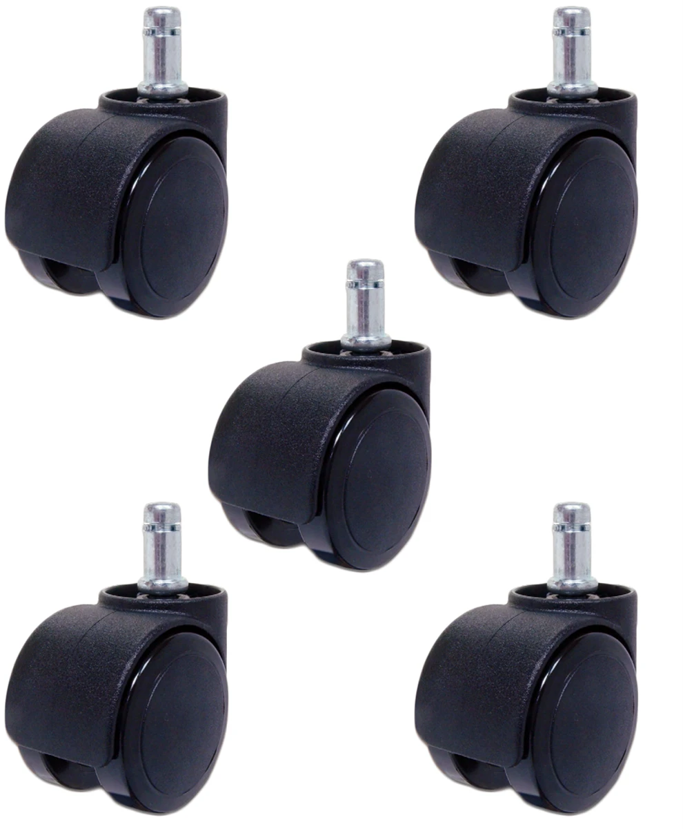 75mm (3") Office Chair Caster Set of 5 - 750 lbs Capacity Per Set of 5 CasterHQ