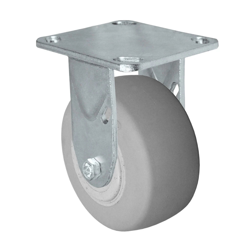 Durastar Medium Heavy Duty 30 Series - 4" x 2" Duratek Donut High Tech Rubber Rigid Caster - 450 lb Capacity, 4 x 4-1/2 Top Plate Durastar