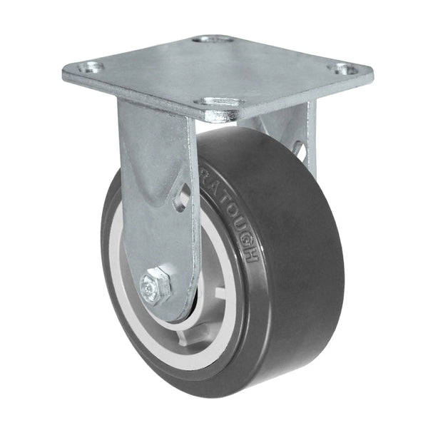 Durastar Medium Heavy Duty 30 Series - 4" x 2" Duratough Polyurethane on Polyolefin Rigid Caster - 700 lb Capacity, 4 x 4-1/2 Top Plate Durastar