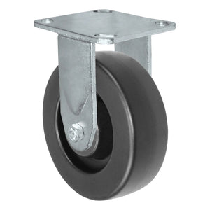 Durastar Medium Heavy Duty 30 Series - 5" x 2" HD Polyolefin Rigid Caster - 900 lb Capacity, 4 x 4-1/2 Top Plate | Choose Bearing Options Durastar