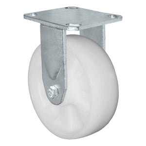 Durastar Medium Heavy Duty 30 Series - 5" x 2" Nylon Rigid Caster - 1000 lb Capacity, 4 x 4-1/2 Top Plate | Choose Bearing Options Durastar