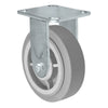 Durastar Medium Heavy Duty 30 Series - 5" x 2" Duratek High Tech Rubber Rigid Caster - 500 lb Capacity, 4 x 4-1/2 Top Plate | Choose Bearing Options Durastar