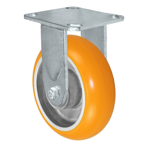 Durastar Medium Heavy Duty 30 Series - 6" x 2" Sirius HD Donut Polyurethane on Aluminum Rigid Caster - 1250 lb Capacity, 4 x 4-1/2 Top Plate Durastar