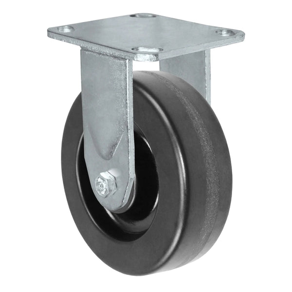 Durastar Medium Heavy Duty 30 Series - 6" x 2" Phenolic Rigid Caster - 1200 lb Capacity, 4 x 4-1/2 Top Plate | Choose Bearing Options Durastar