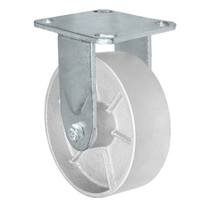 Durastar Medium Heavy Duty 30 Series - 6" x 2" Semi-Steel Rigid Caster - 1200 lb Capacity, 4 x 4-1/2 Top Plate | Choose Bearing Options Durastar