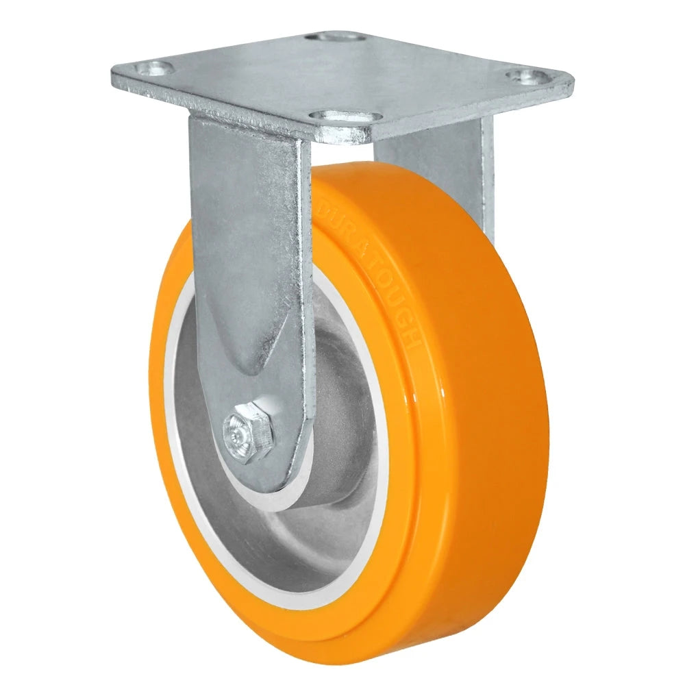 Durastar Medium Heavy Duty 30 Series - 6" x 2" Sirius HD Polyurethane on Aluminum Rigid Caster - 1250 lb Capacity, 4 x 4-1/2 Top Plate Durastar