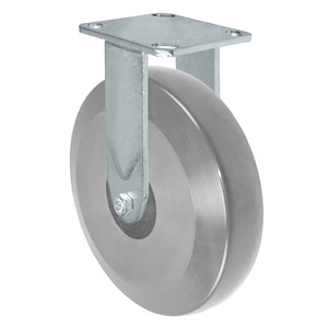 Durastar Medium Heavy Duty 30 Series - 8" x 2" HD Solid Polyurethane on Glass-filled Nylon Rigid Caster - 1250 lb Capacity, 4 x 4-1/2 Top Plate | Choose Bearing Options Durastar