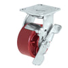 Durastar Medium Heavy Duty 30 Series - 4" x 2" Ductile Steel Swivel Caster - 1250 lb Capacity, 4 x 4-1/2 Top Plate | Choose Bearing Options Durastar