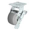 Durastar Medium Heavy Duty 30 Series - 4" x 2" Duratek Donut High Tech Rubber Swivel Caster - 450 lb Capacity, 4 x 4-1/2 Top Plate Durastar