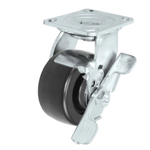Durastar Medium Heavy Duty 30 Series - 4" x 2" HD Polyolefin Swivel Caster - 700 lb Capacity, 4 x 4-1/2 Top Plate Durastar