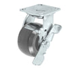 Durastar Medium Heavy Duty 30 Series - 4" x 2" HD Solid Polyurethane on Glass-filled Nylon Swivel Caster - 1200 lb Capacity, 4 x 4-1/2 Top Plate | Choose Bearing Options Durastar