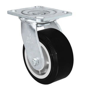 Durastar Medium Heavy Duty 30 Series - 4" x 2" Duratough Polyurethane on Polyolefin Swivel Caster - 700 lb Capacity, 4 x 4-1/2 Top Plate Durastar