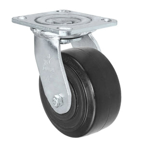 4" x 2" Rubber on Glass-filled Nylon Swivel Caster – 400 lb