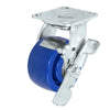 Durastar Medium Heavy Duty 30 Series - 4" x 2" Solid Polyurethane Swivel Caster - 800 lb Capacity, 4 x 4-1/2 Top Plate | Choose Bearing Options Durastar