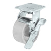 Durastar Medium Heavy Duty 30 Series - 4" x 2" Semi-Steel Swivel Caster - 700 lb Capacity, 4 x 4-1/2 Top Plate | Choose Bearing Options Durastar