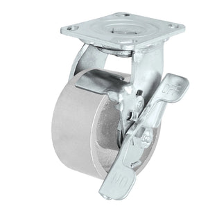Durastar Medium Heavy Duty 30 Series - 4" x 2" Semi-Steel Swivel Caster - 700 lb Capacity, 4 x 4-1/2 Top Plate | Choose Bearing Options Durastar