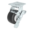 Durastar Medium Heavy Duty 30 Series - 4" x 2" Thermoplastic Rubber Swivel Caster - 300 lb Capacity, 4 x 4-1/2 Top Plate Durastar