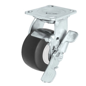 Durastar Medium Heavy Duty 30 Series - 4" x 2" Thermoplastic Rubber Swivel Caster - 300 lb Capacity, 4 x 4-1/2 Top Plate Durastar