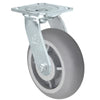 Durastar Medium Heavy Duty 30 Series - 5" x 2" Duratek Donut High Tech Rubber Swivel Caster - 500 lb Capacity, 4 x 4-1/2 Top Plate | Choose Bearing Options Durastar