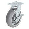 Durastar Medium Heavy Duty 30 Series - 5" x 2" Duratek Donut High Tech Rubber Swivel Caster - 500 lb Capacity, 4 x 4-1/2 Top Plate | Choose Bearing Options Durastar