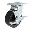 Durastar Medium Heavy Duty 30 Series - 5" x 2" HD Polyolefin Swivel Caster - 900 lb Capacity, 4 x 4-1/2 Top Plate | Choose Bearing Options Durastar