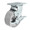Durastar Medium Heavy Duty 30 Series - 5" x 2" Semi-Steel Swivel Caster - 1000 lb Capacity, 4 x 4-1/2 Top Plate | Choose Bearing Options Durastar
