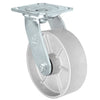 Durastar Medium Heavy Duty 30 Series - 6" x 2" Semi-Steel Swivel Caster - 1200 lb Capacity, 4 x 4-1/2 Top Plate | Choose Bearing Options Durastar