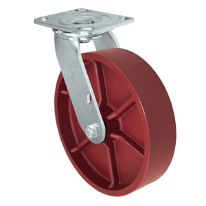 8" x 2" Ductile Steel Swivel Caster – 1250 lb