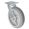 Durastar Medium Heavy Duty 30 Series - 8" x 2" Duratek Donut High Tech Rubber Swivel Caster - 675 lb Capacity, 4 x 4-1/2 Top Plate | Choose Bearing Options Durastar