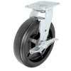 Durastar Medium Heavy Duty 30 Series - 8" x 2" Rubber on Glass-filled Nylon Swivel Caster - 600 lb Capacity, 4 x 4-1/2 Top Plate | Choose Bearing Options Durastar
