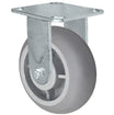 5" x 2" Thermo Rubber Rigid Caster – 500 lb | 4" x 4-1/2" Plate | CasterHQ