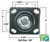 6" x 2" Rigid Crowned Thermo Plastic Rubber Wheel | Rigid Caster | 4" x 4-1/2" Plate Size | 500 lbs Capacity CasterHQ
