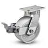 6x3 Heavy-Duty Kingpinless Top Locking Caster with Cast Iron Wheel, 2800 lb Load Capacity Albion-Casters