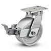 6x3 Heavy-Duty Kingpinless Top Locking Caster with Cast Iron Wheel, 2800 lb Load Capacity