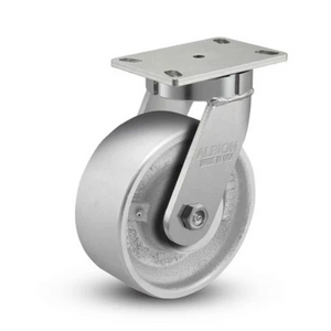 Albion 10"x3" Cast Iron Swivel Kingpinless Caster – 2800 lb