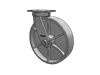 Albion Casters Kingpinless USA-Rig 12" x 3" Cast Iron Wheel Caster with 6.25" x 4.5" Plate - Heavy-Duty Industrial Caster for Enhanced Durability and Performance Albion-Casters