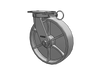 Albion Casters Kingpinless 12" x 3" Cast Iron Wheel Caster with Swivel Lock & 6.25" x 4.5" Plate – Heavy-Duty USA-Rig for Industrial Use | Model 310CA12501SL Albion-Casters