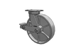 Albion Casters 12" x 3" Kingpinless Cast Iron Wheel Caster with Poly-Cam Brake - Heavy-Duty 6.25" x 4.5" Plate - Model 310CA12501SP Albion-Casters