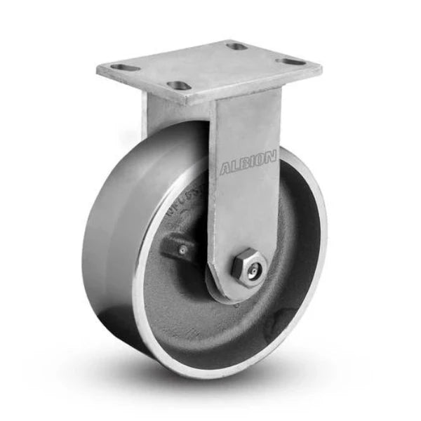 Kingpinless 8x3 Forged Steel Wheel Rigid Caster, 4100 lb Capacity Albion-Casters