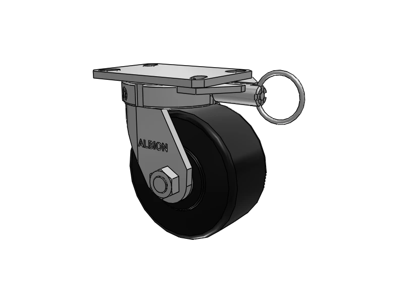 Albion Casters Kingpinless USA-Rig 6x3 Trionix Nylon Caster with Swivel Lock – 6.25x4.5 Plate, Heavy-Duty Industrial Caster for Enhanced Stability and Durability Albion-Casters