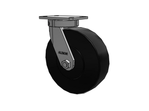 Albion 310NX10528S 10" x 3" Nylon Kingpinless Caster 6.25" x 4.5" Plate