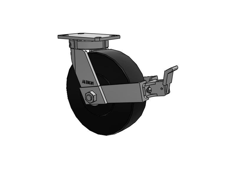 Albion Casters Kingpinless USA-rig 10" x 3" Trionix Nylon Caster with Face Brake and 6.25" x 4.5" Plate - Heavy-Duty Industrial Caster for Superior Performance and Control - Model 310NX10528SFBB Albion-Casters