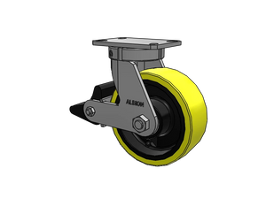 Albion 310PF08528SPLB 8"x3" Poly-on-Iron Swivel Kingpinless Caster – 4000 lb