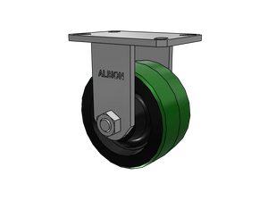 Albion 310PY06501R 6" x 3" Poly-on-Iron Rigid Kingpinless Caster