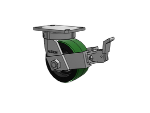 Albion 310PY06501SFBB 6" x 3" Poly-on-Iron Kingpinless Caster – CasterHQ