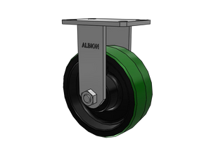Albion 310PY08501R 8" x 3" Poly-on-Iron Rigid Kingpinless Caster
