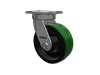 Albion Casters 8" x 3" USA-Made Kingpinless Swivel Caster - Polyurethane-on-Iron Wheel with 6-1/4" x 4-1/2" Top Plate - Heavy-Duty Industrial Caster for Smooth Mobility and Durability Albion-Casters