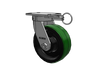Albion Casters Kingpinless Swivel Caster - 8" x 3" Green Poly-on-Iron with 6.25" x 4.5" Plate & Swivel Lock - Heavy-Duty Performance, Model 310PY08501SL Albion-Casters